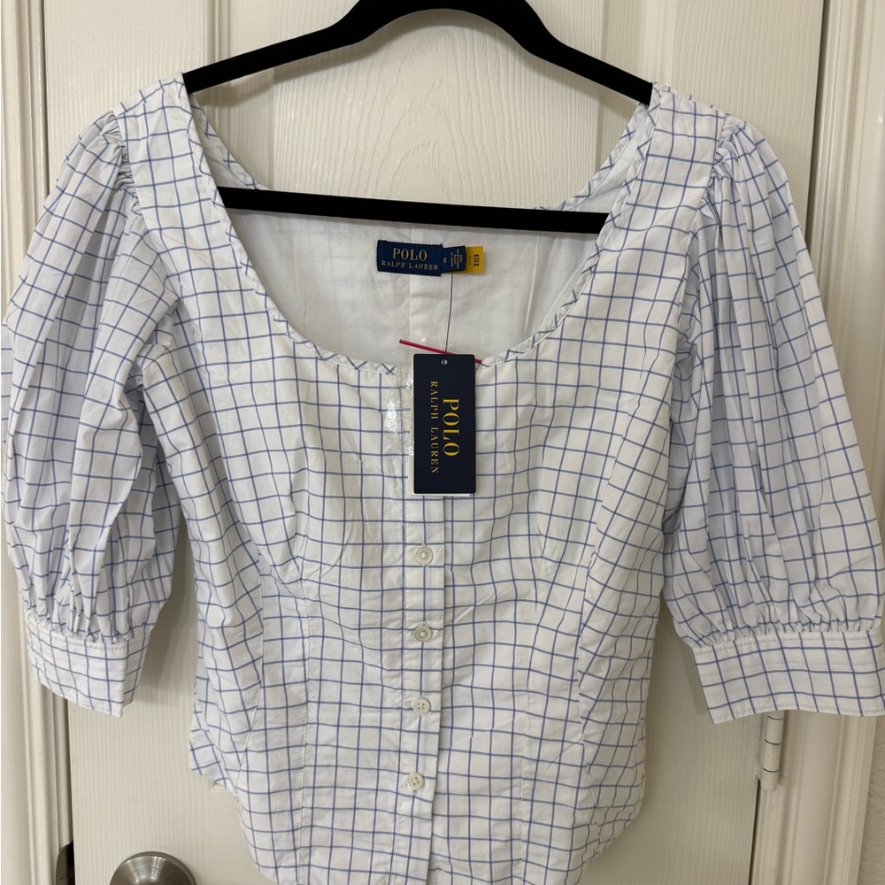 Brand New Polo Ralph Lauren Women's Checkered Blouse